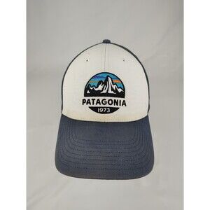 Patagonia Hat Snapback Trucker Cap Adult Blue White Outdoor Hiking Mens Ridge